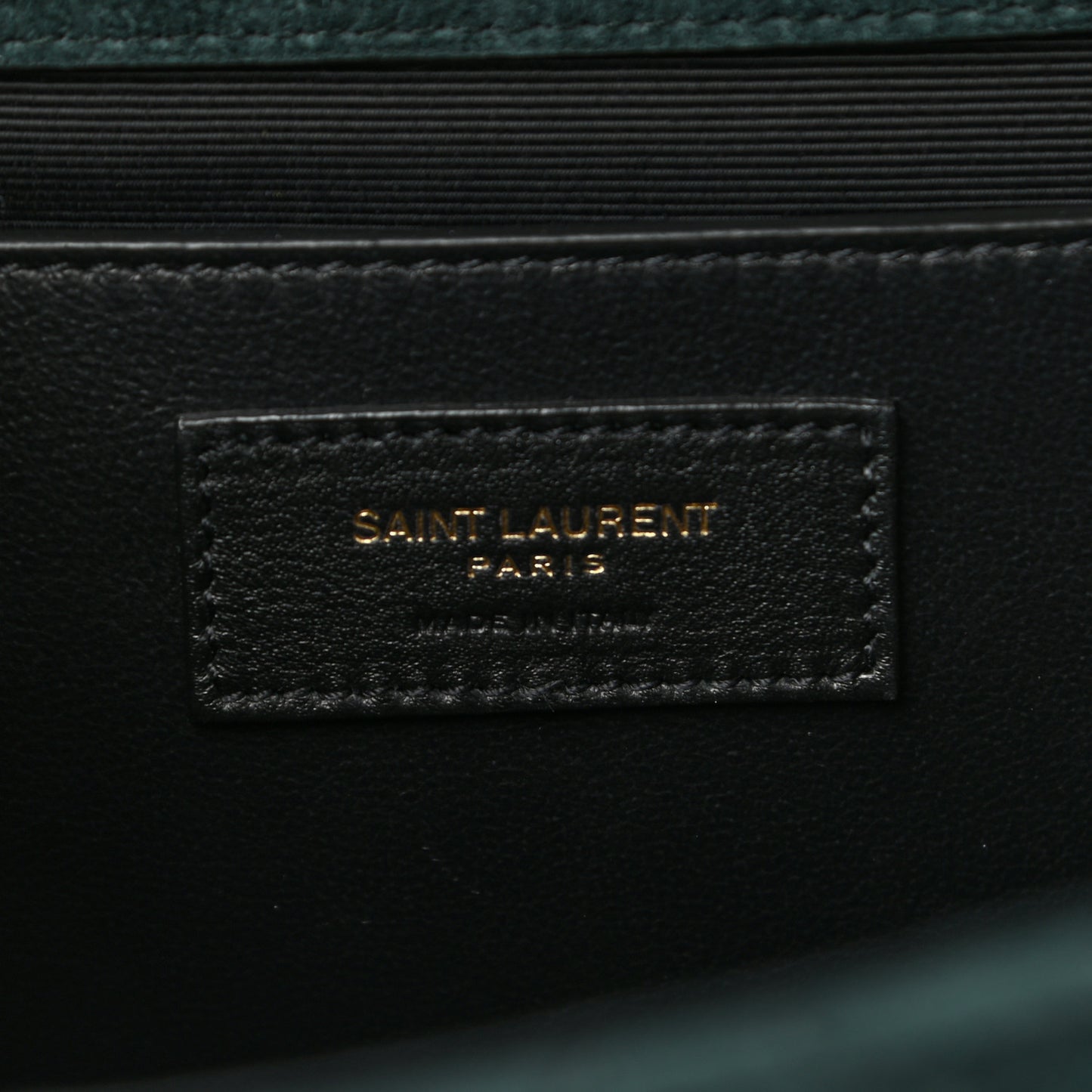 Suede Mixed Matelasse Triquilt Medium Monogram Envelope Satchel Algae