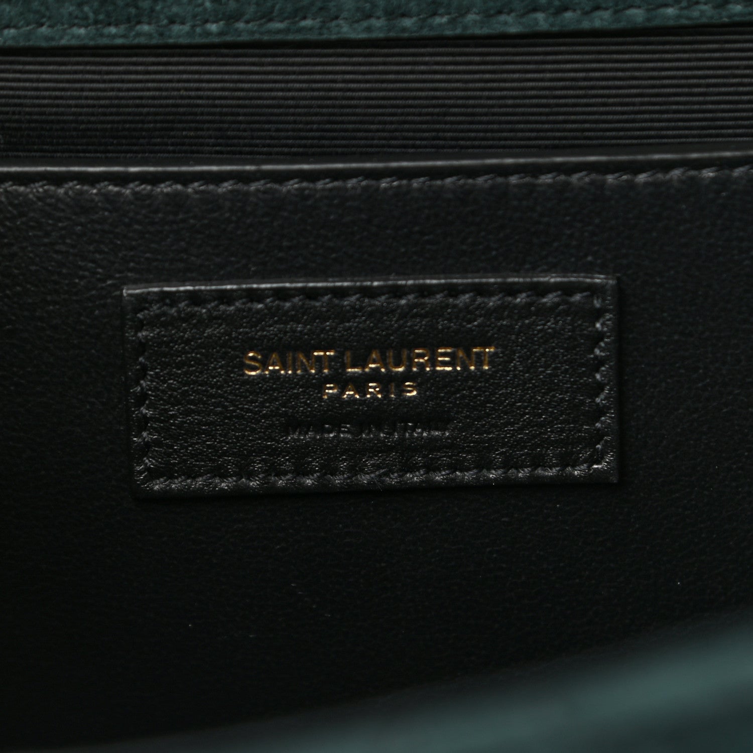 Saint Laurent Suede Mixed Matelasse Triquilt Medium Monogram Envelope Satchel Algae 6 of 10