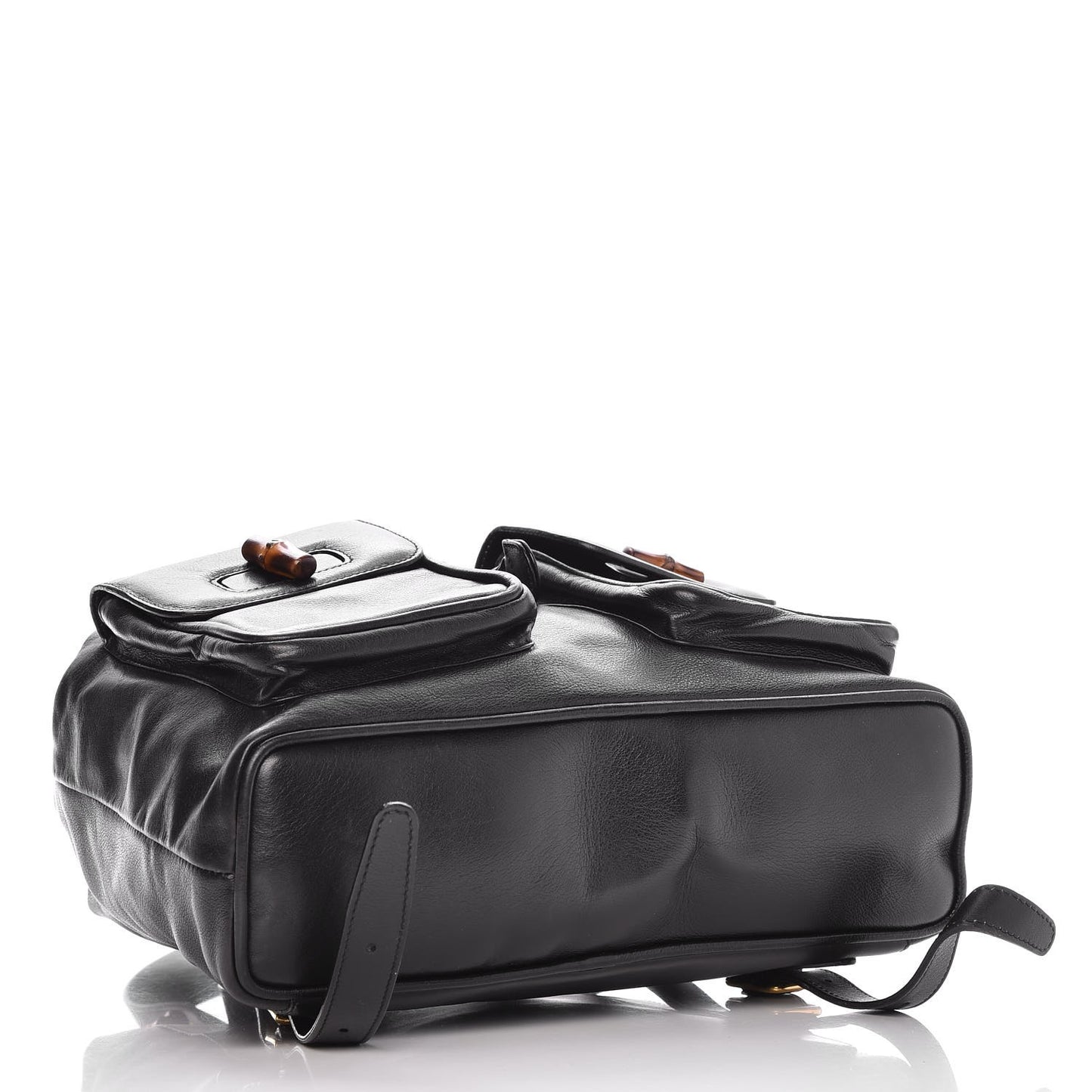 Calfskin Bamboo Backpack Black