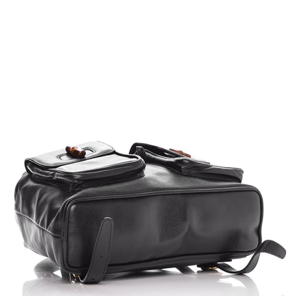 Gucci Calfskin Bamboo Backpack Black 4 of 9