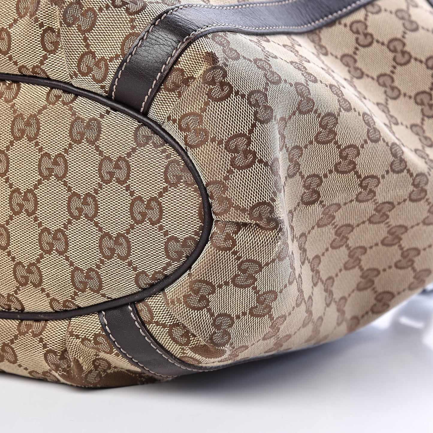 Monogram Medium D Gold Tote Bag Brown