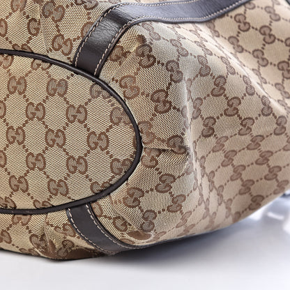 Gucci Monogram Medium D Gold Tote Bag Brown 10 of 15