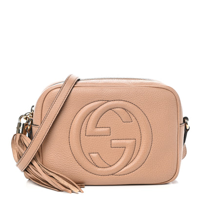 Gucci Pebbled Calfskin Small Soho Disco Bag Rose Beige 1 of 9