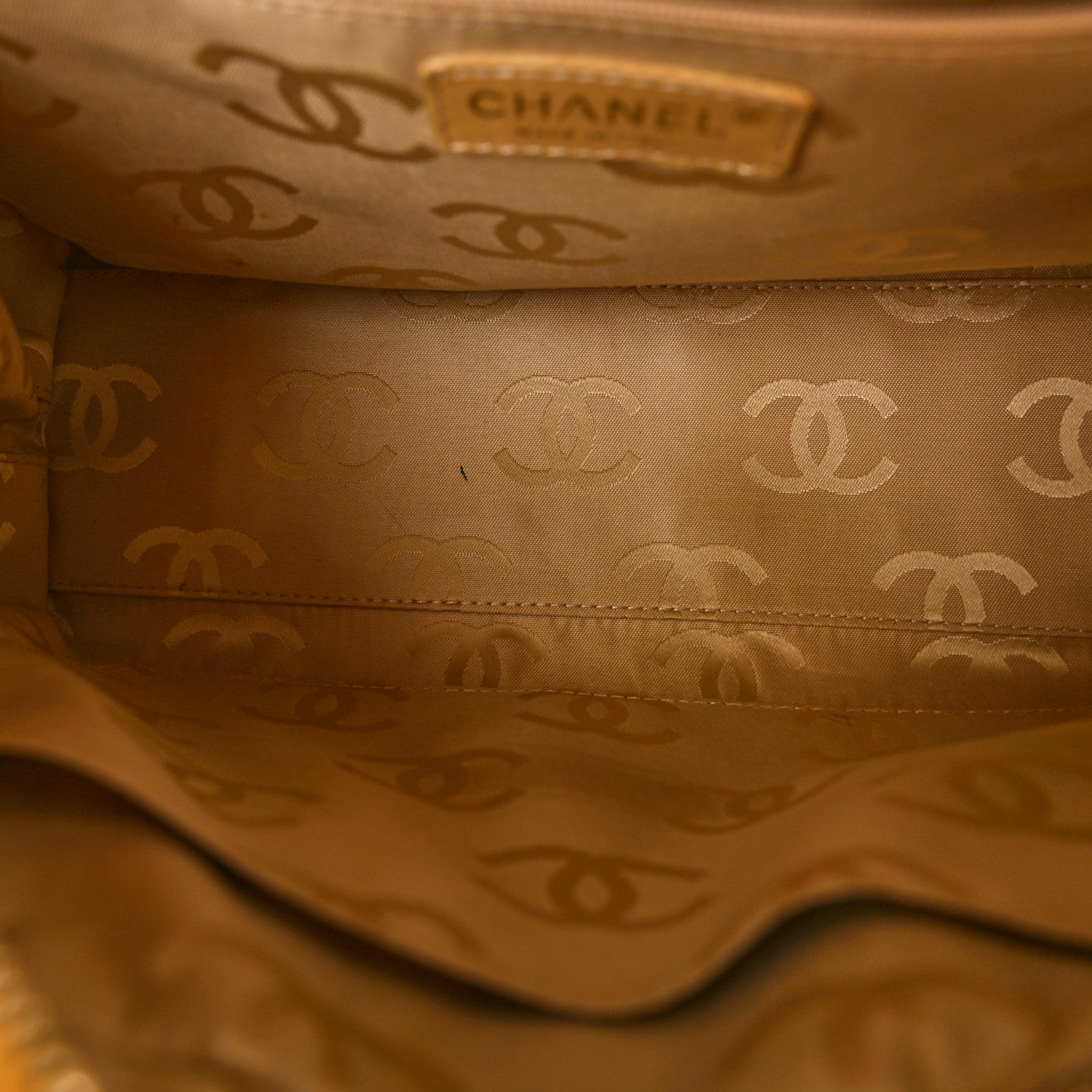 Chanel Calfskin Contrast Stitch Surpique Bowler Yellow 6 of 13