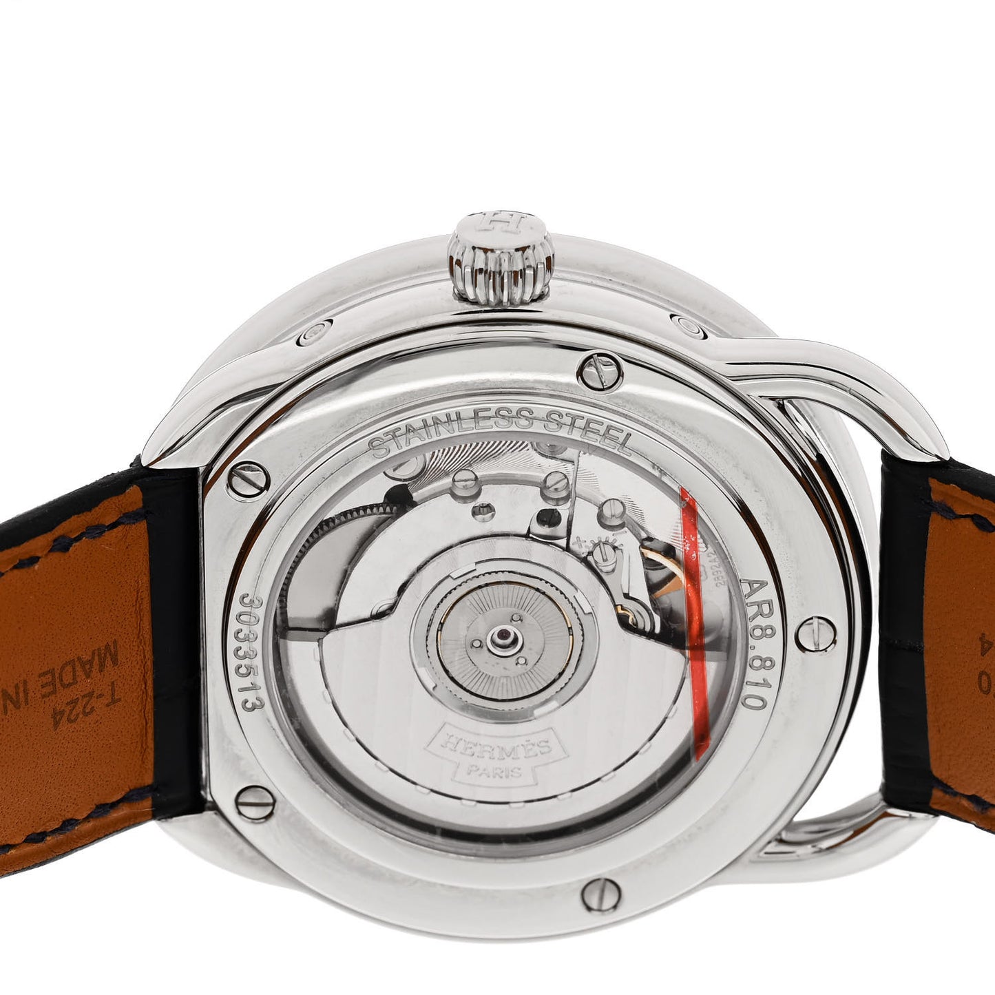 Stainless Steel Alligator 43mm Arceau Grande Lune Automatic Watch Bleu Abysse