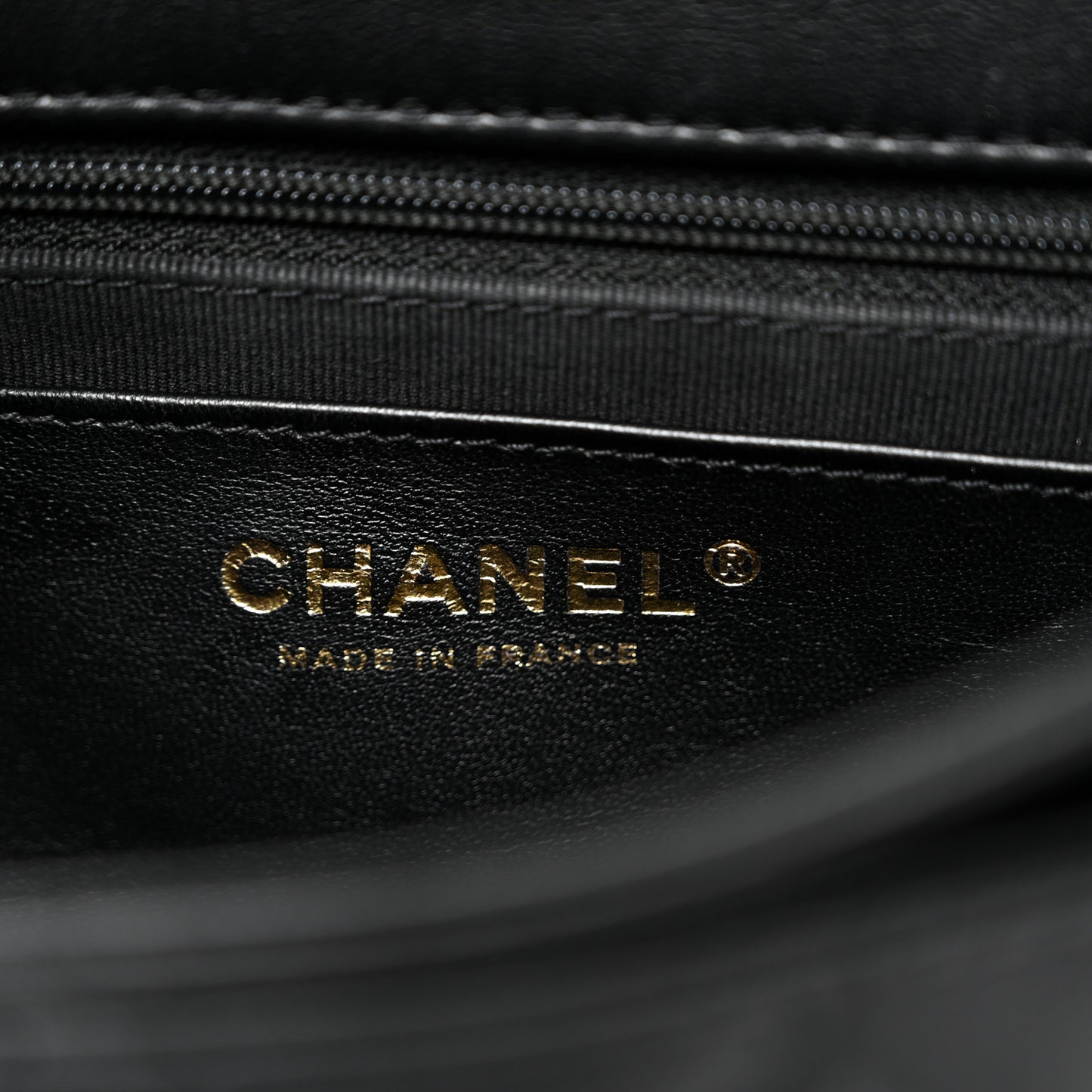 Lambskin Quilted Bicolor Flap Black Beige