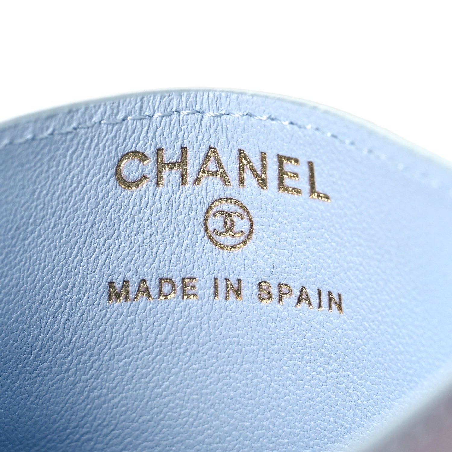 Chanel Calfskin Crocodile Embossed Crococo Card Holder Light Blue 6 of 7