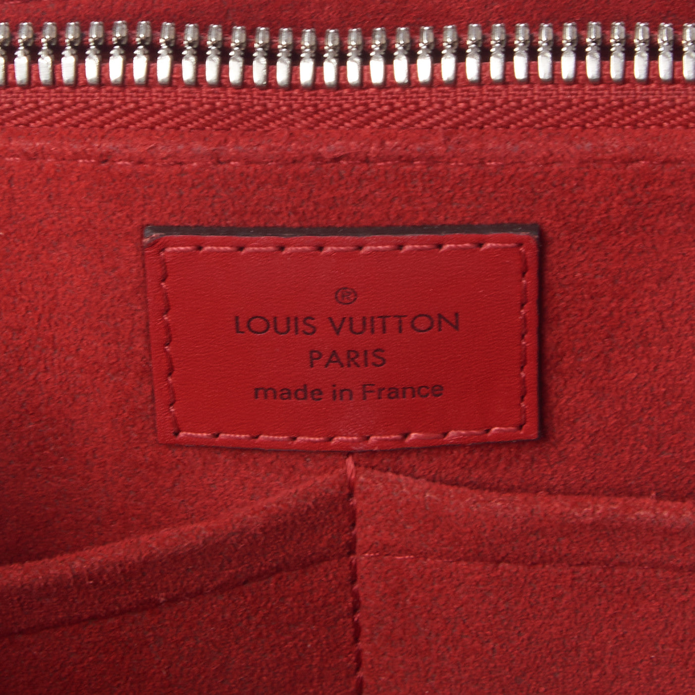 Monogram Cuir Plume Very Tote MM Rubis Noisette