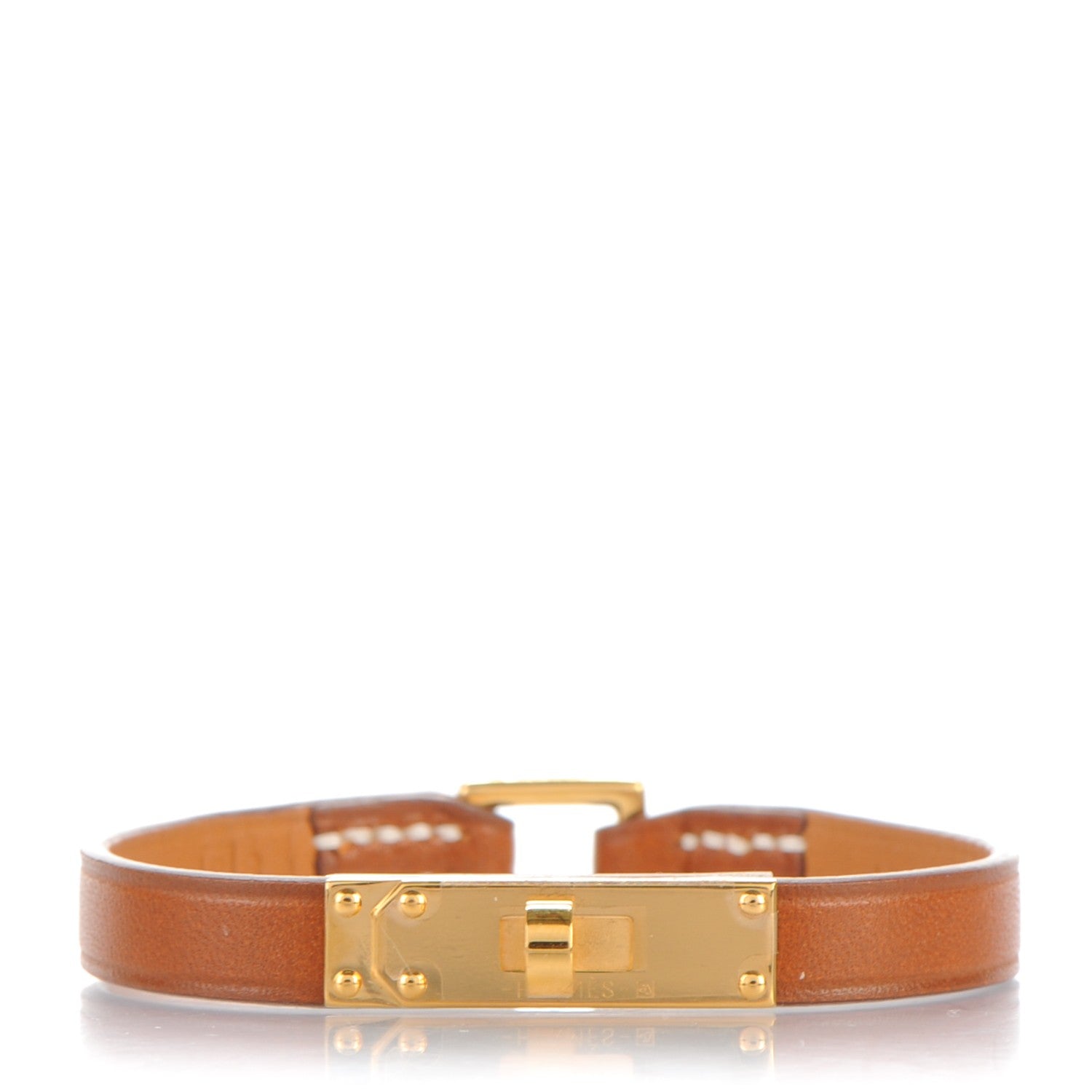 Hermes Barenia Micro Kelly Bracelet M Fauve 1 of 6