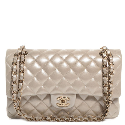 Chanel Iridescent Calfskin Medium Double Flap Light Gold 1 of 8