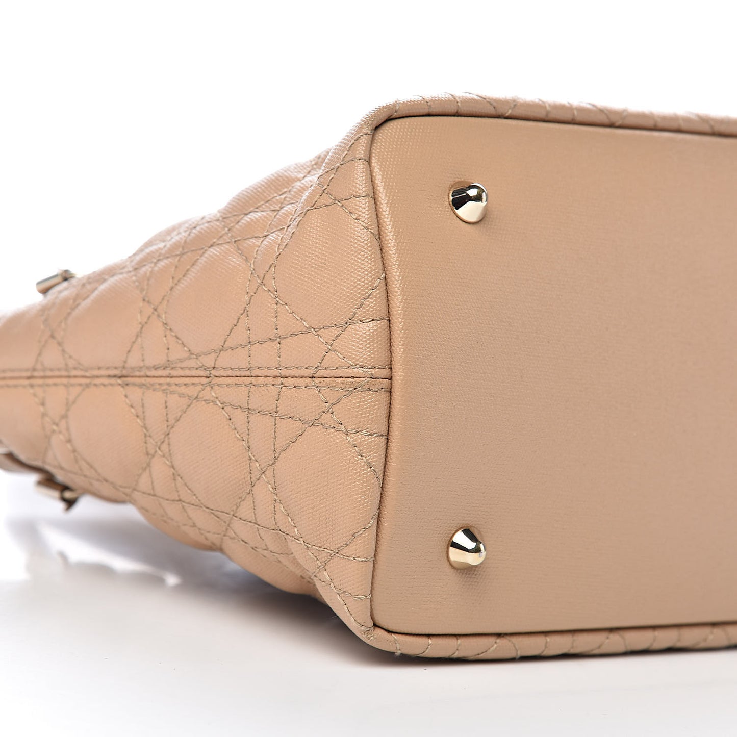 Coated Canvas Cannage Mini Panarea Tote Beige