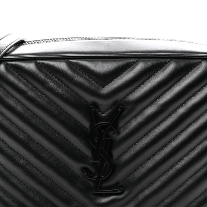 Saint Laurent Calfskin Matelasse Monogram Monochrome Lou Camera Bag Black 5 of 9