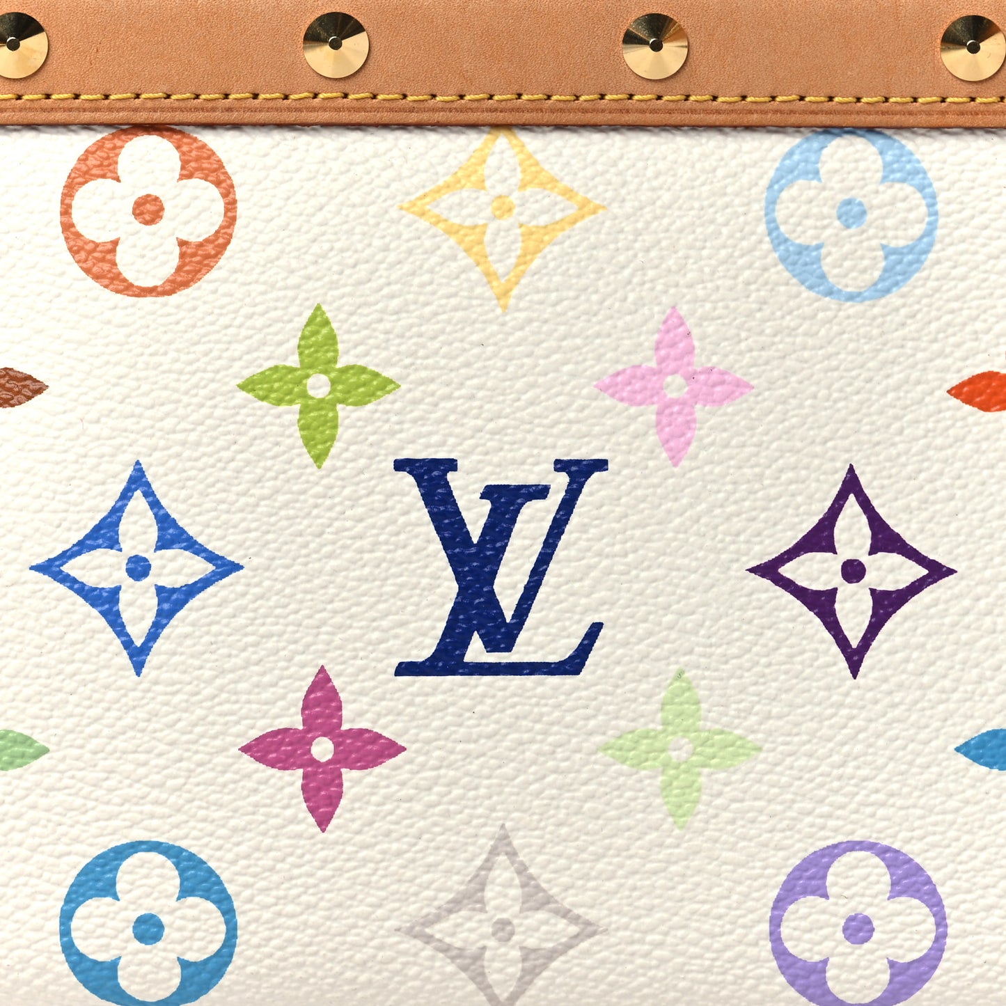 Monogram Multicolor Pochette Accessories White