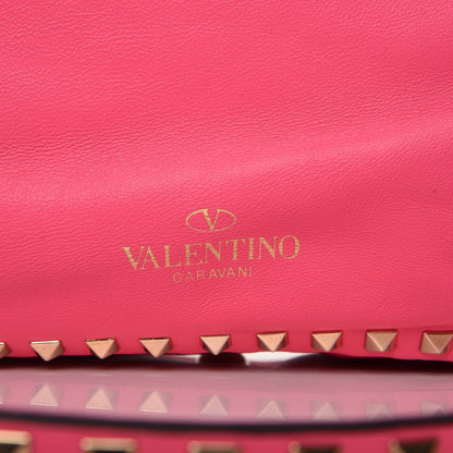 Valentino Garavani Vitello Medium Rockstud Tote Fuxia Fluo 9 of 9
