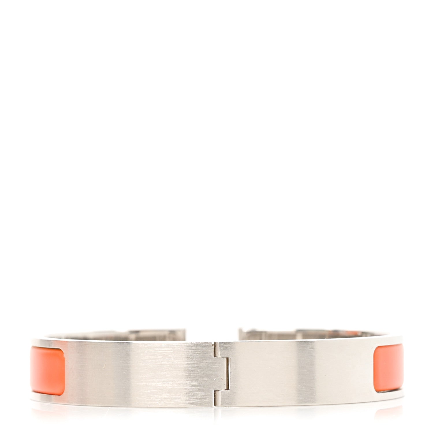 Hermes Matte Enamel Narrow Clic Clac HH Bracelet T6 Orange 3 of 5