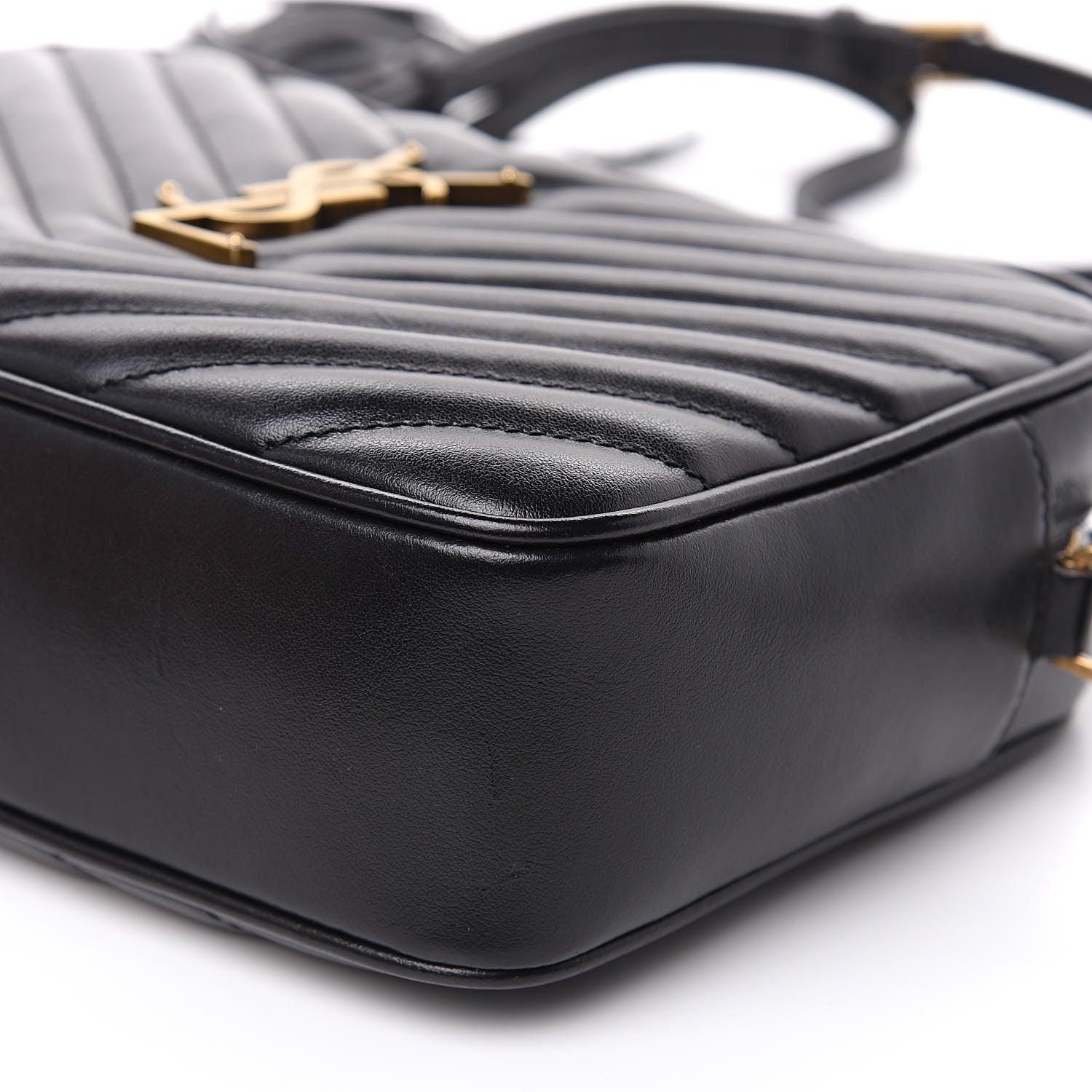 Saint Laurent Calfskin Matelasse Monogram Lou Camera Bag Black 8 of 13