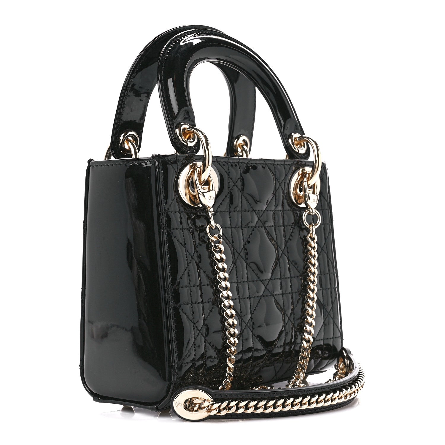 Christian Dior Patent Cannage Mini Lady Dior Black 3 of 10