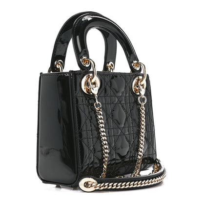 Christian Dior Patent Cannage Mini Lady Dior Black 3 of 10