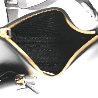 Prada Saffiano Lux Re-Edition 2005 Shoulder Bag Black 5 of 9