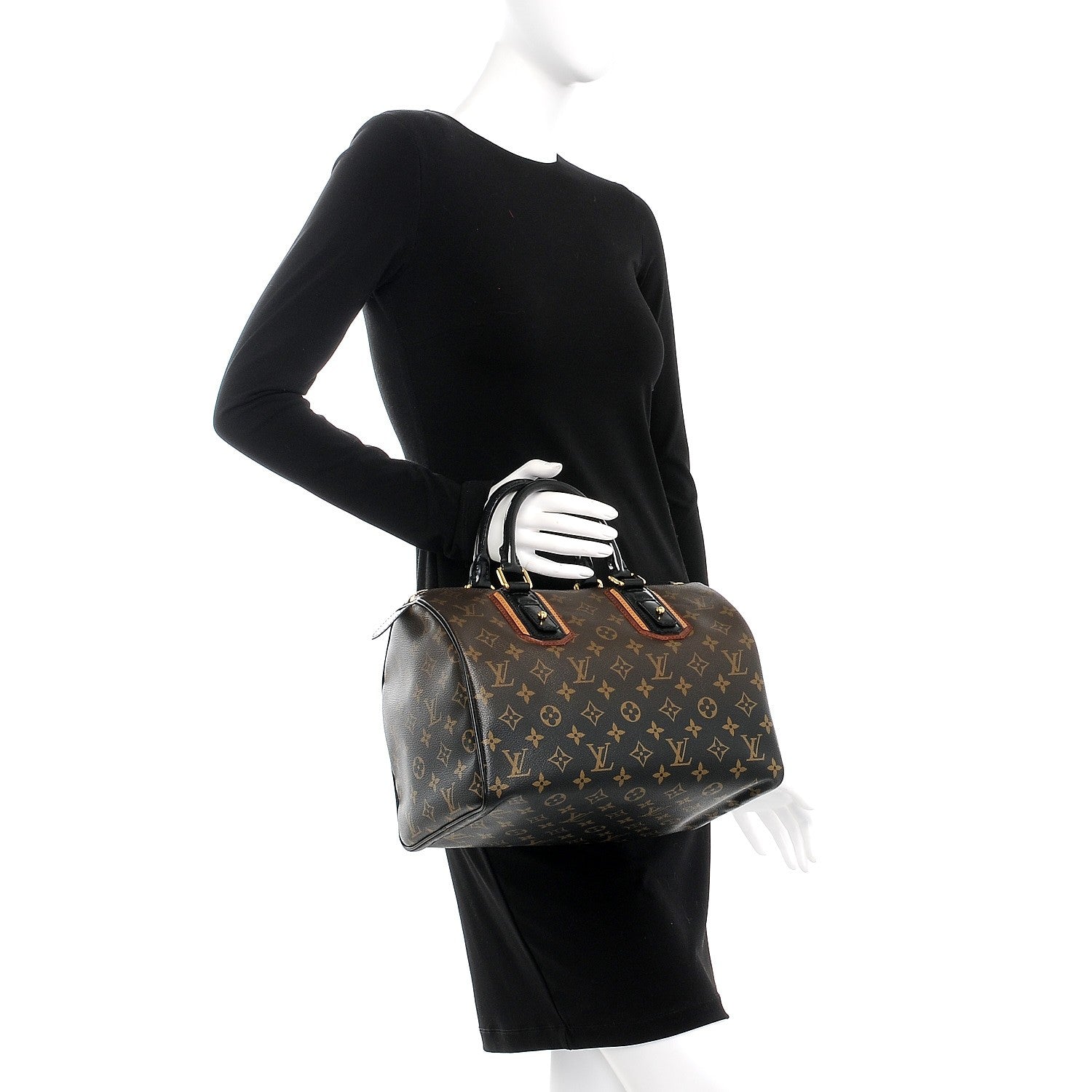 Louis Vuitton Monogram Mirage Speedy 30 Black 2 of 12