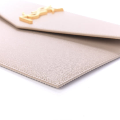Saint Laurent Grain De Poudre Uptown Pouch Dark Beige 7 of 10