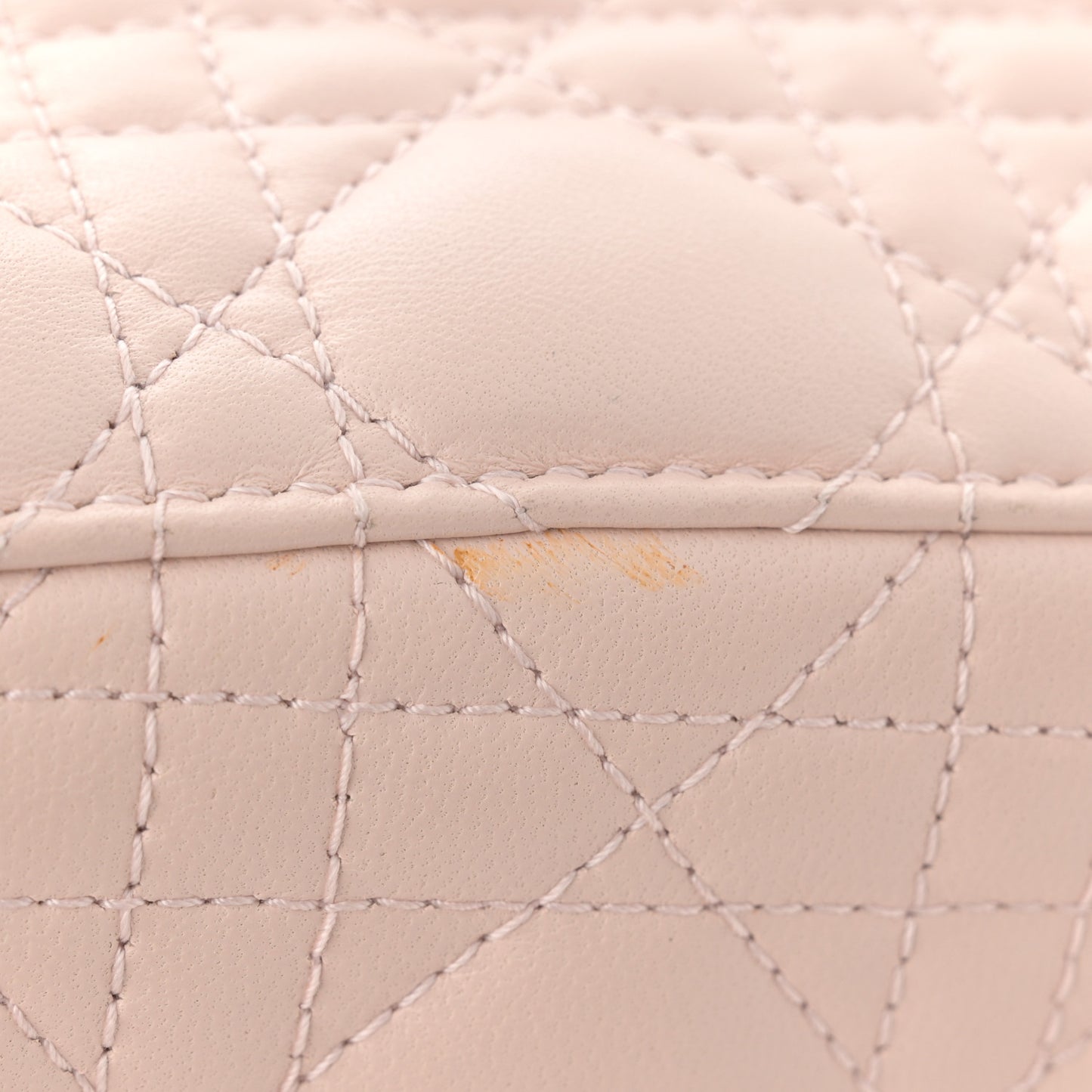Lambskin Cannage Small Lucky Badges My Lady Dior Light Pink