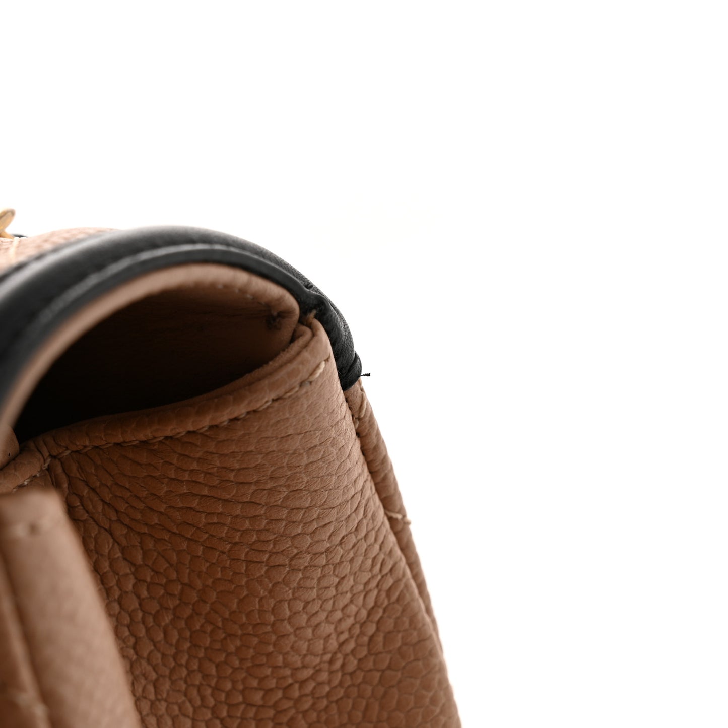 Caviar Quilted Small CC Filigree Flap Beige Black