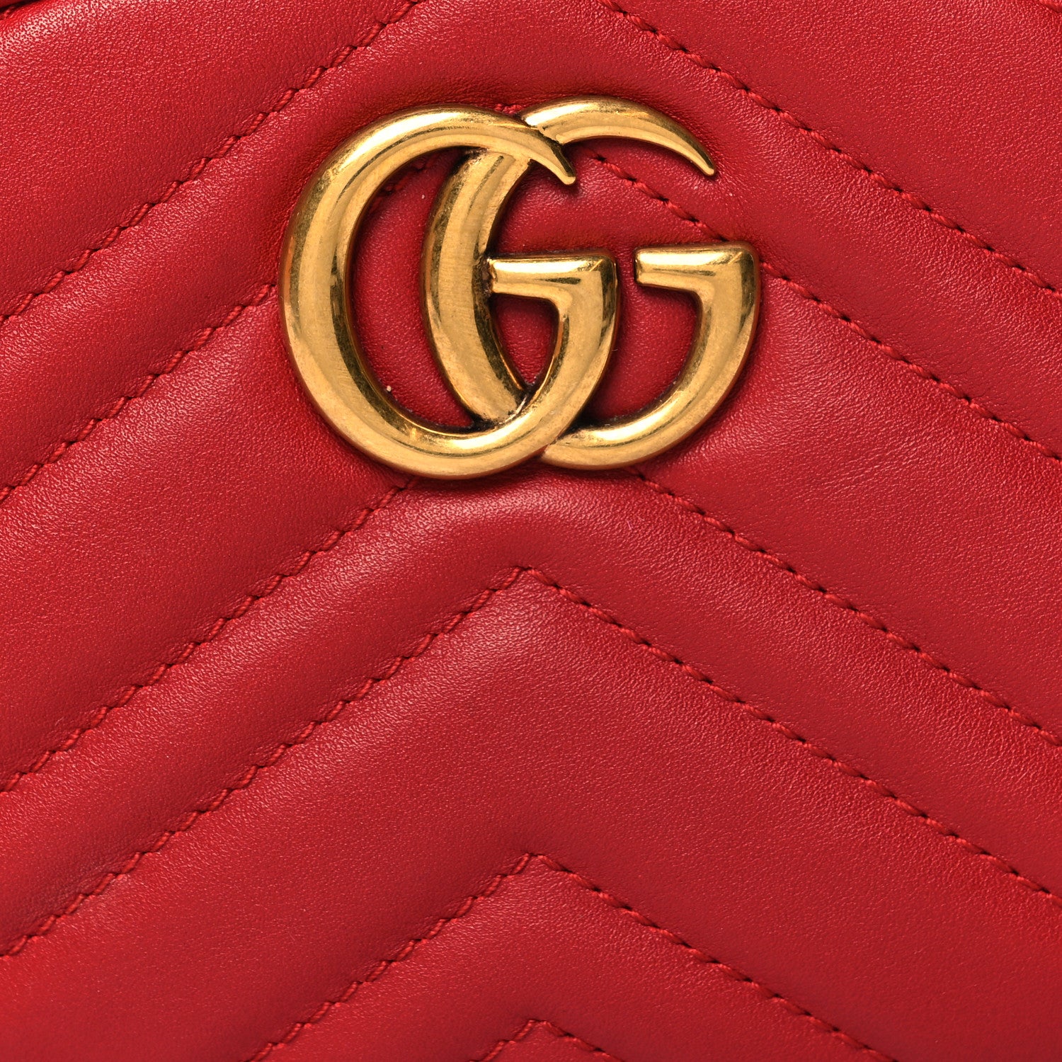 Gucci Calfskin Matelasse GG Marmont Belt Bag 85 34 Hibiscus Red 8 of 11