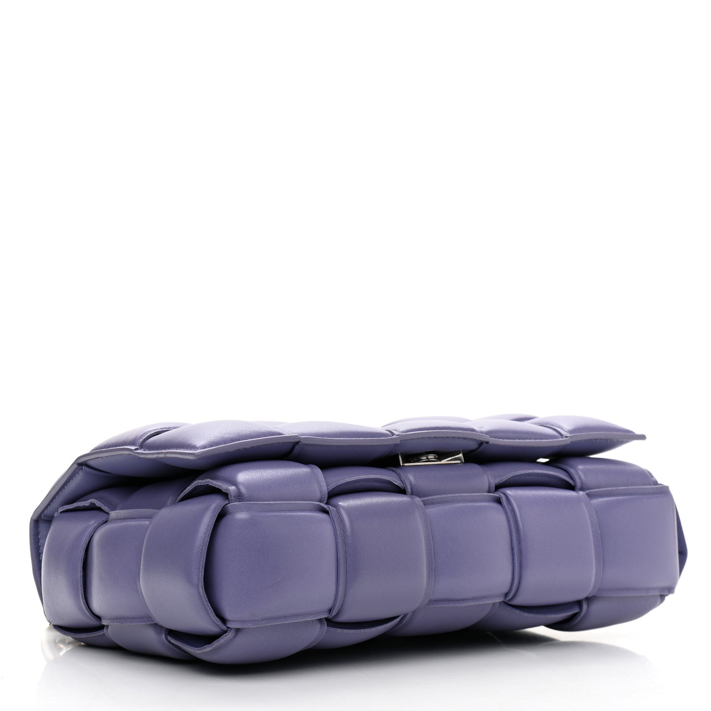 Lambskin Maxi Intreccio Padded Chain Cassette Crossbody Bag Lavender