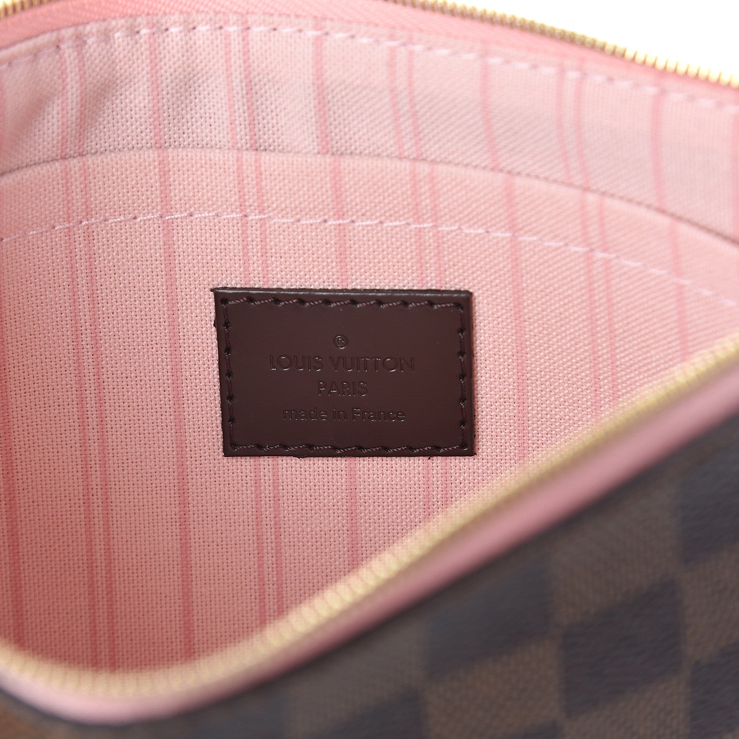 Louis Vuitton Damier Ebene Neverfull MM GM Pochette Rose Ballerine 5 of 5
