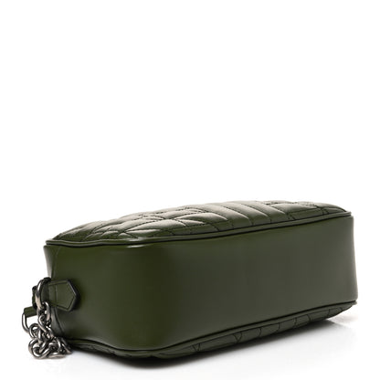 Gucci Calfskin Matelasse Aria Small GG Marmont Chain Shoulder Bag Military Wood 4 of 10