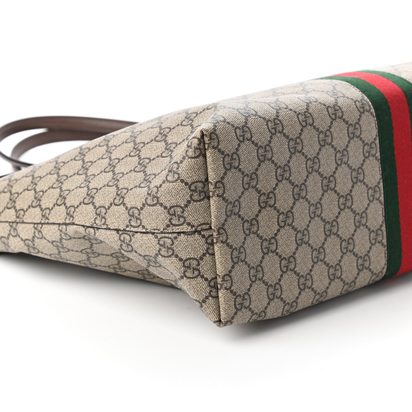 GG Supreme Monogram Medium Ophidia Shopping Tote Brown