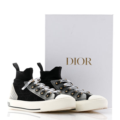 Christian Dior Technical Knit Calfskin Cannage Womens Walk'N'Dior High Top Sneakers 41 Black 12 of 12