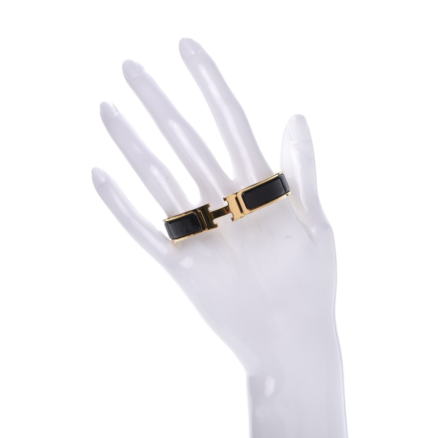 Hermes Enamel Narrow Clic Clac H Bracelet PM Black 2 of 7