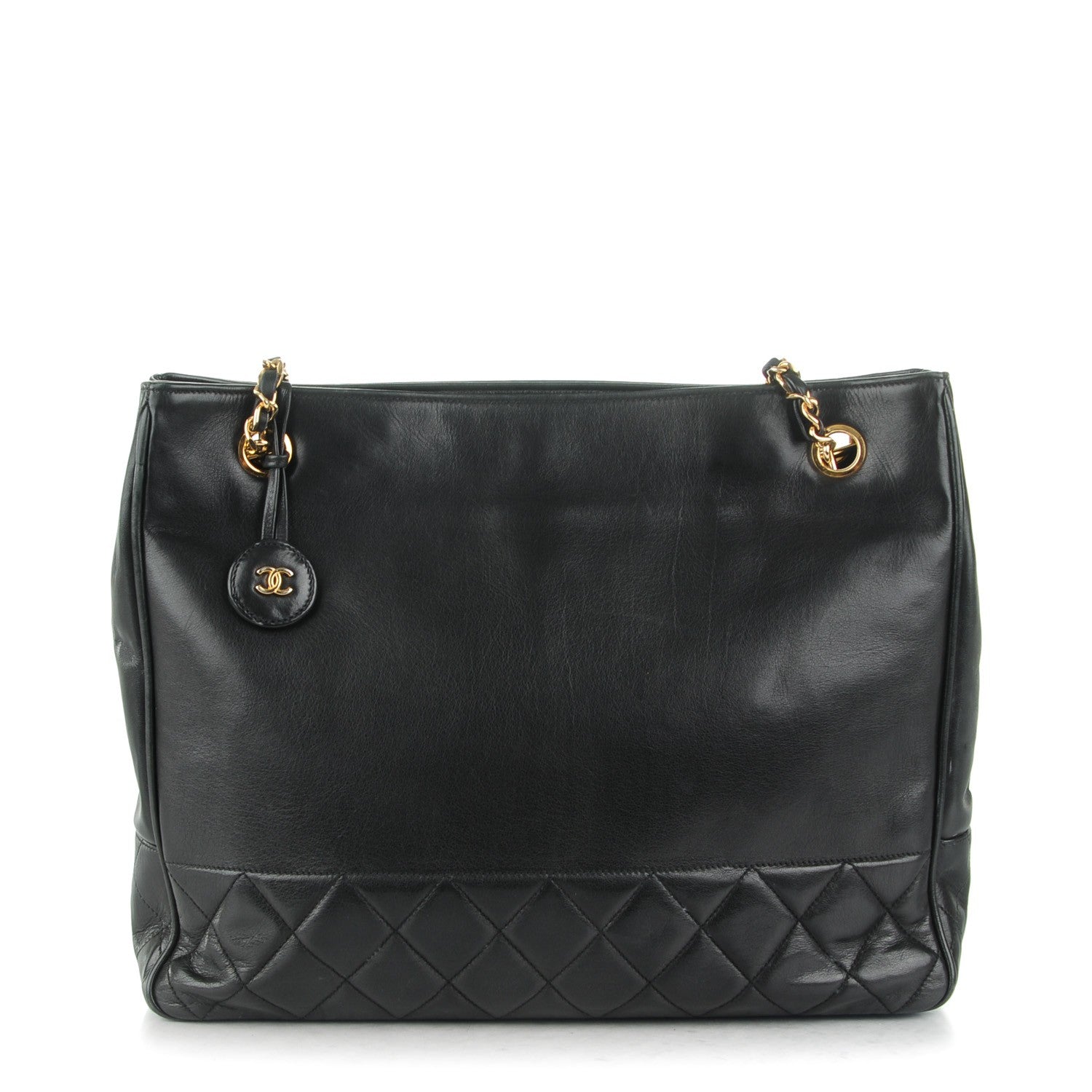 Chanel Lambskin Shopping Tote Black 1 of 8