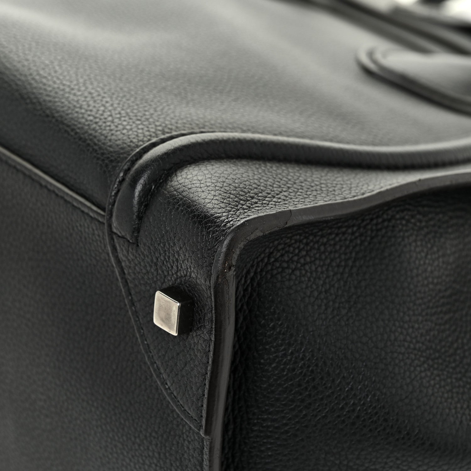 Celine Drummed Calfskin Mini Luggage Black 12 of 13