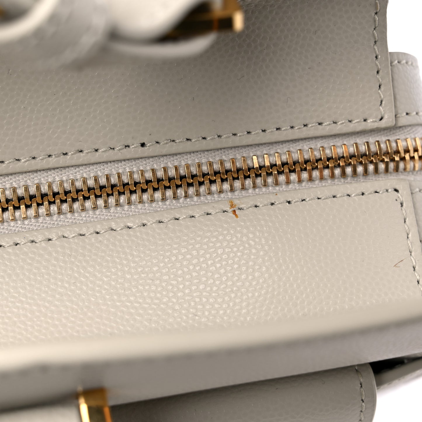 Shiny Calfskin Medium Uptown Tote White