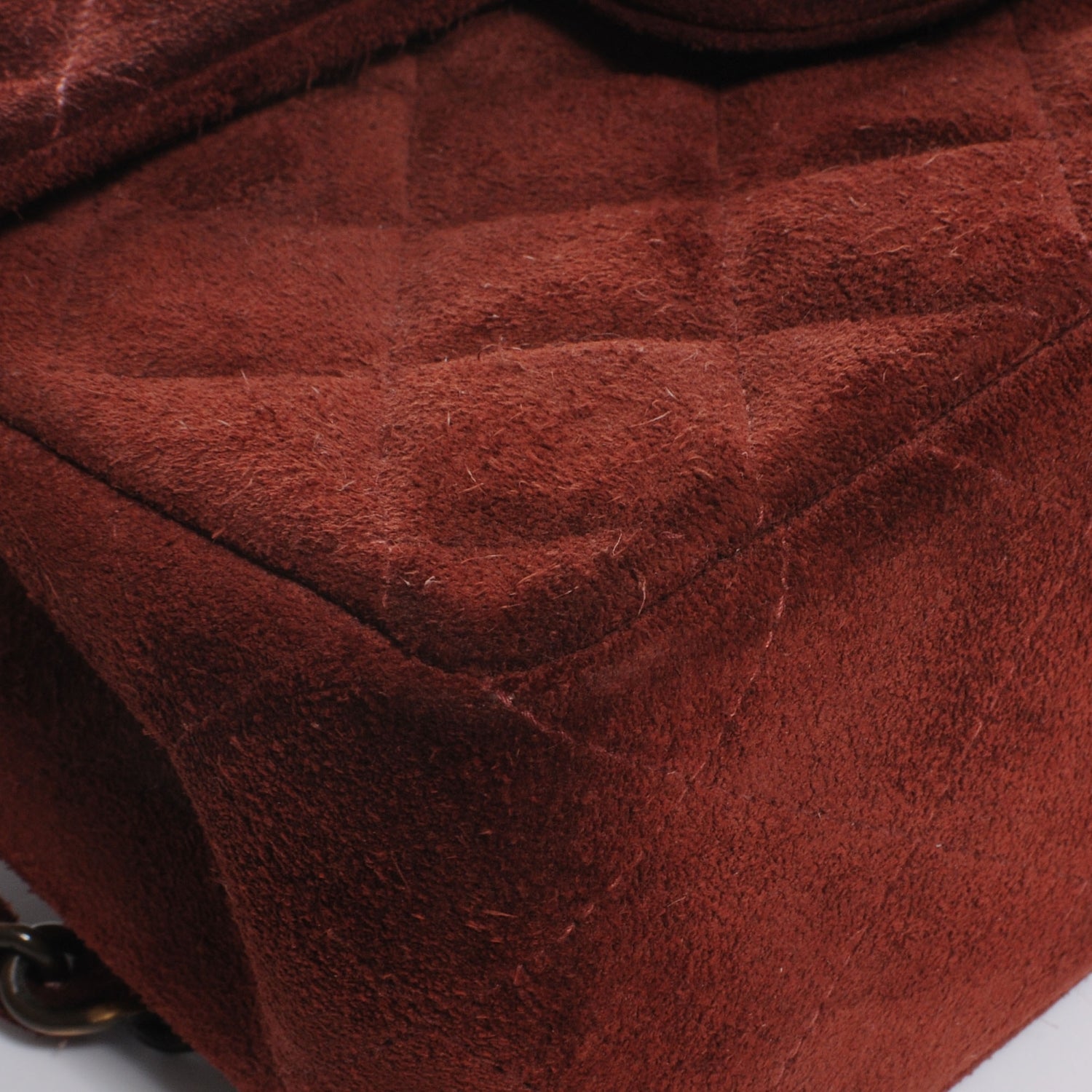 Chanel Suede Quilted Mini Flap Bordeaux 5 of 11