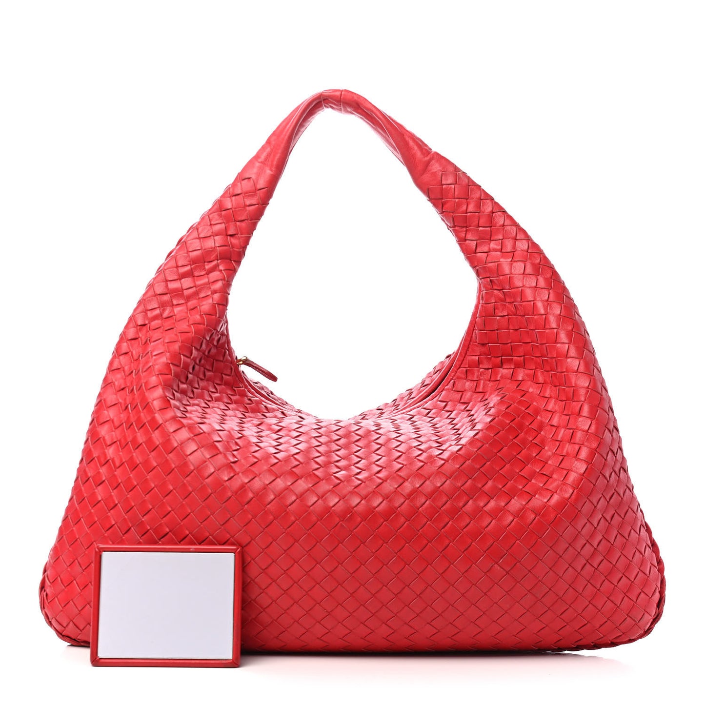 Nappa Intrecciato Large Veneta Hobo Cardinal