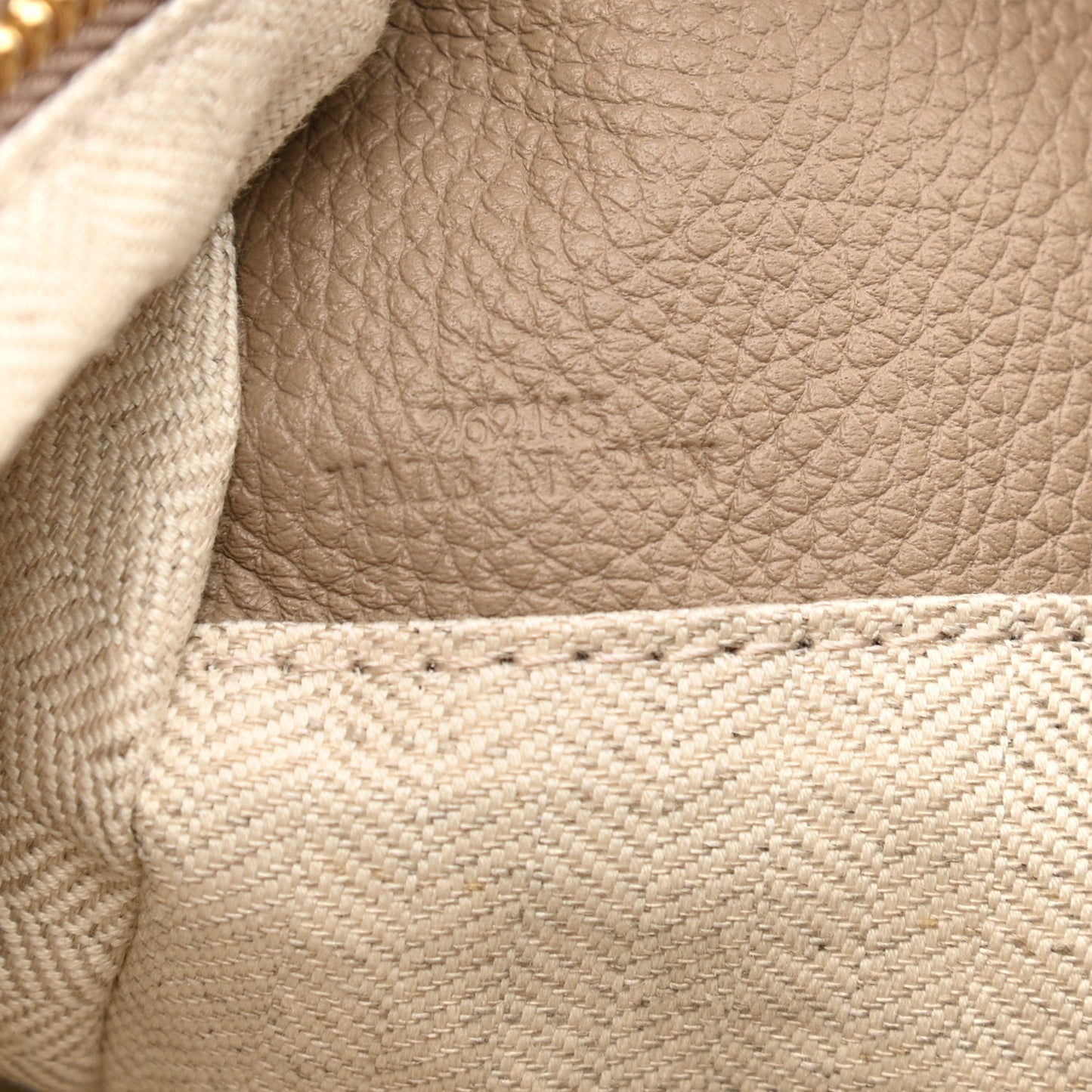 Grained Calfskin Small Puzzle Bag Sand