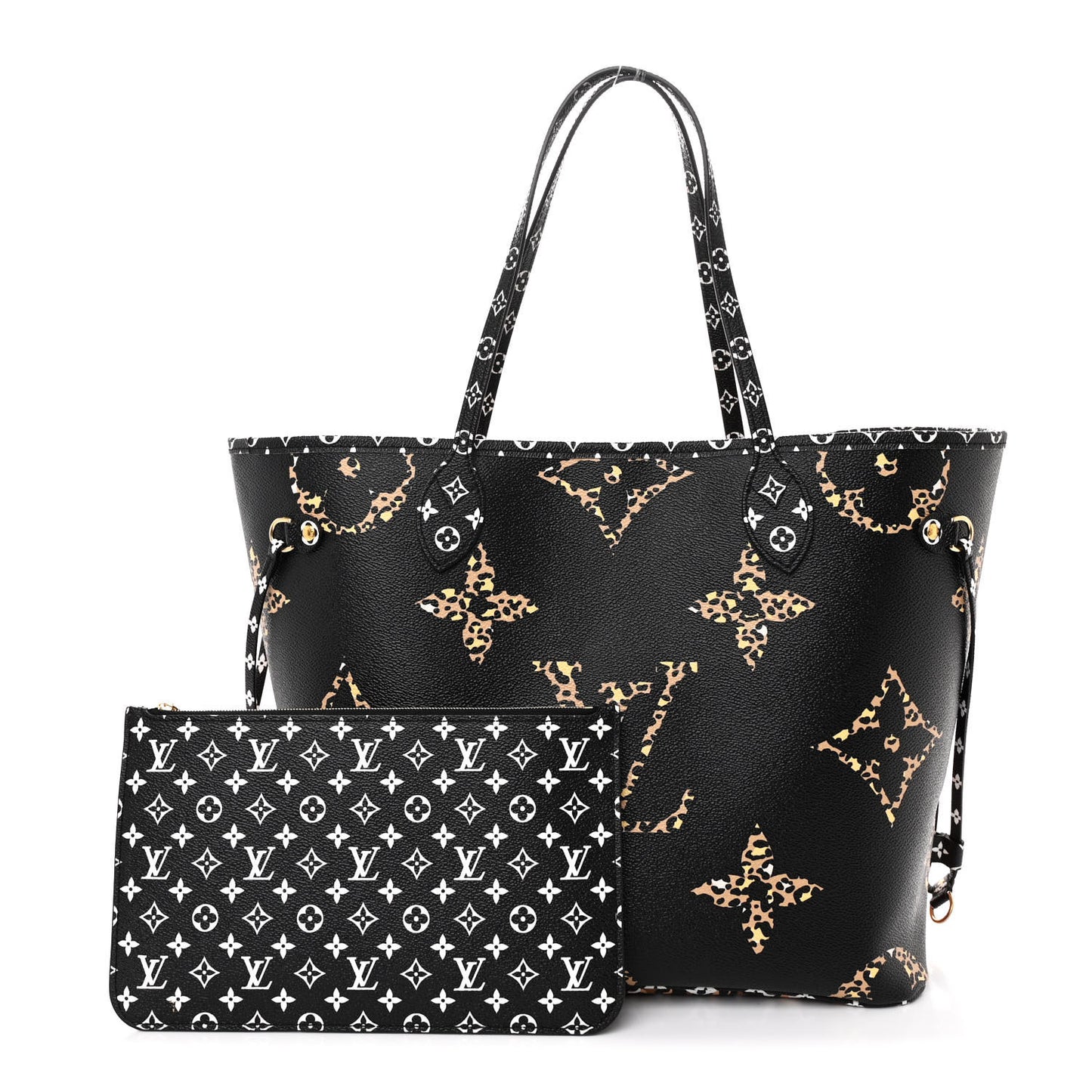 Monogram Giant Jungle Neverfull MM Black