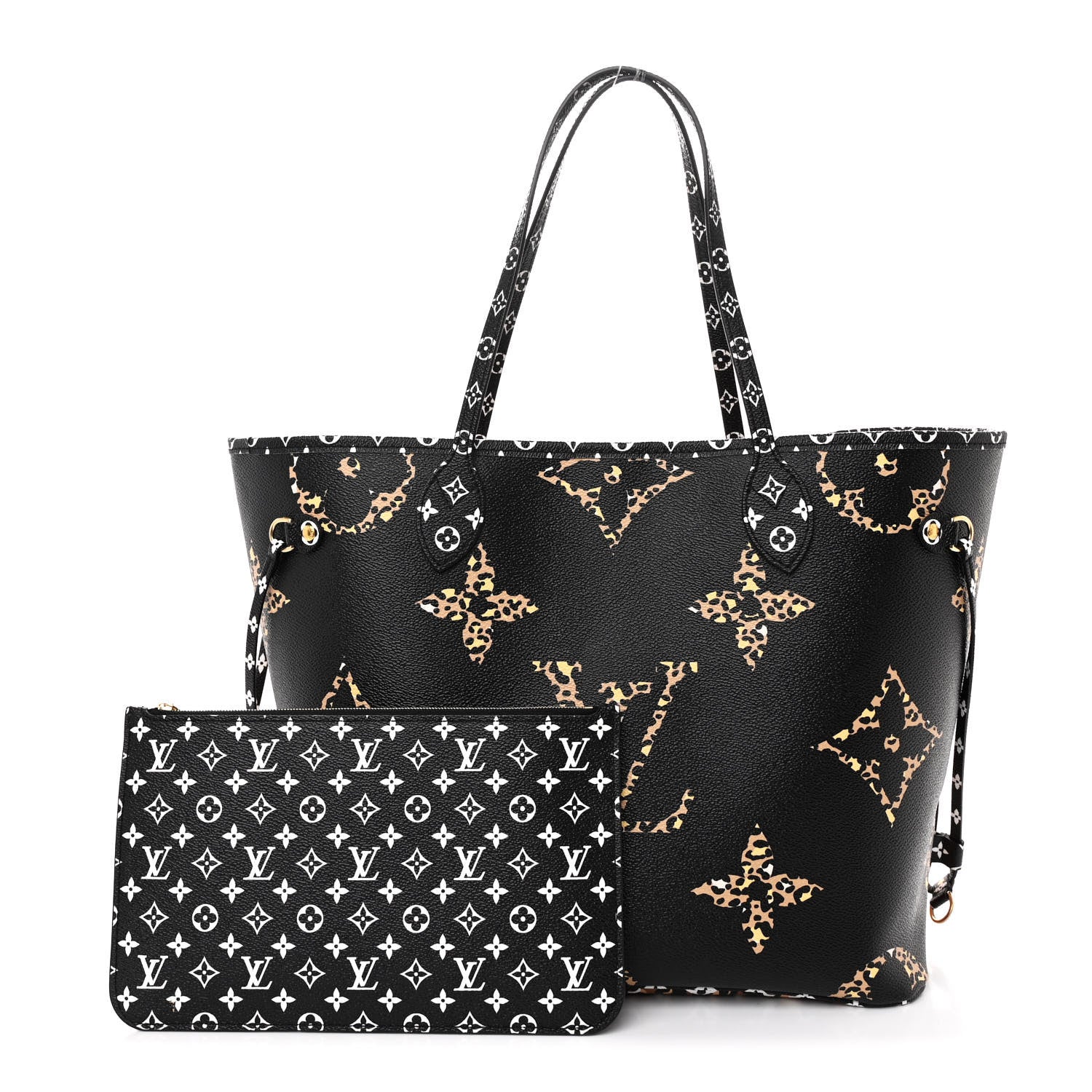 Louis Vuitton Monogram Giant Jungle Neverfull MM Black 3 of 11