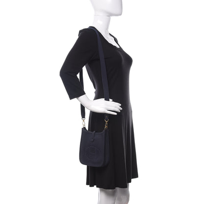 Hermes Taurillon Clemence Evelyne TPM Bleu Nuit 2 of 10