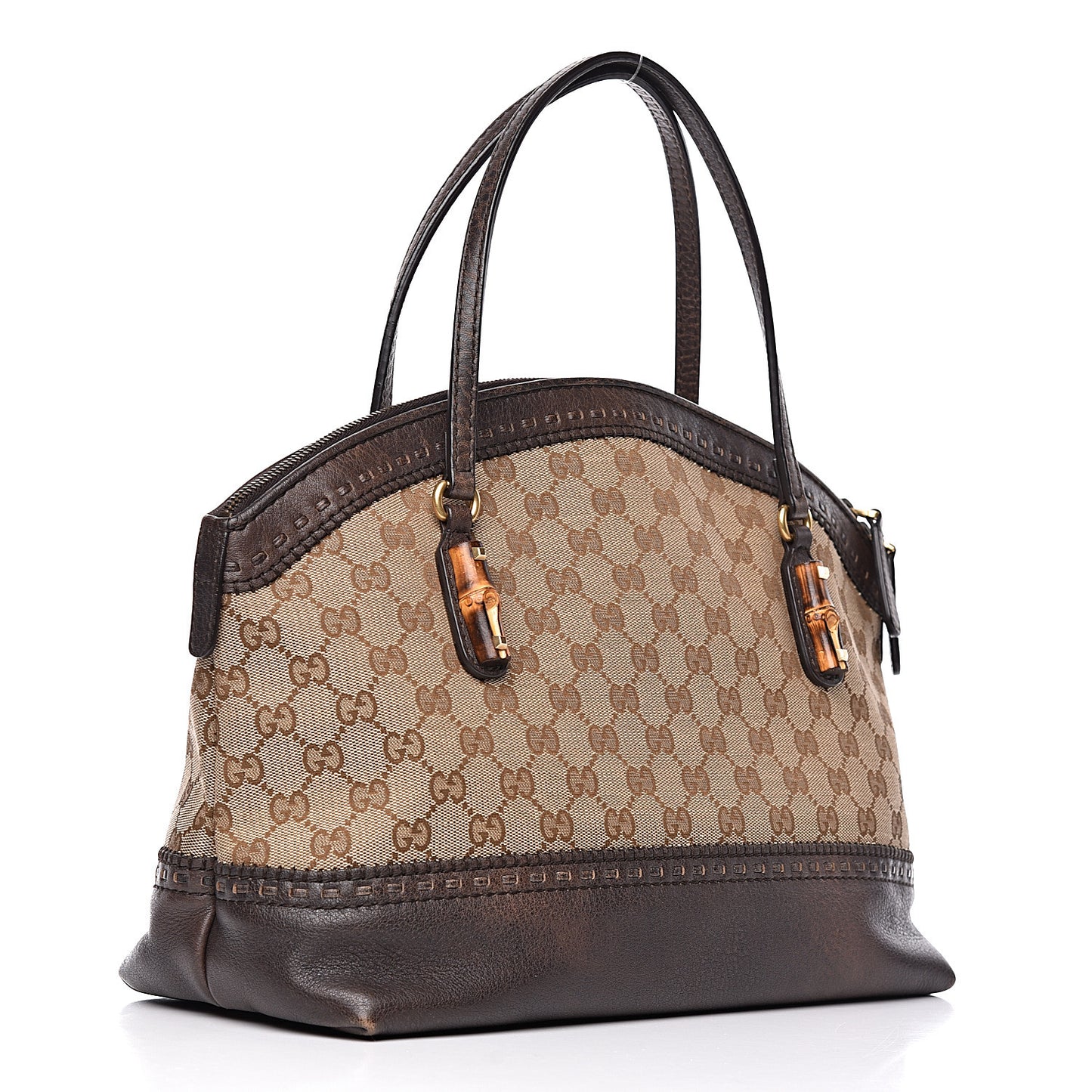 Monogram Laidback Crafty Dome Satchel Dark Brown