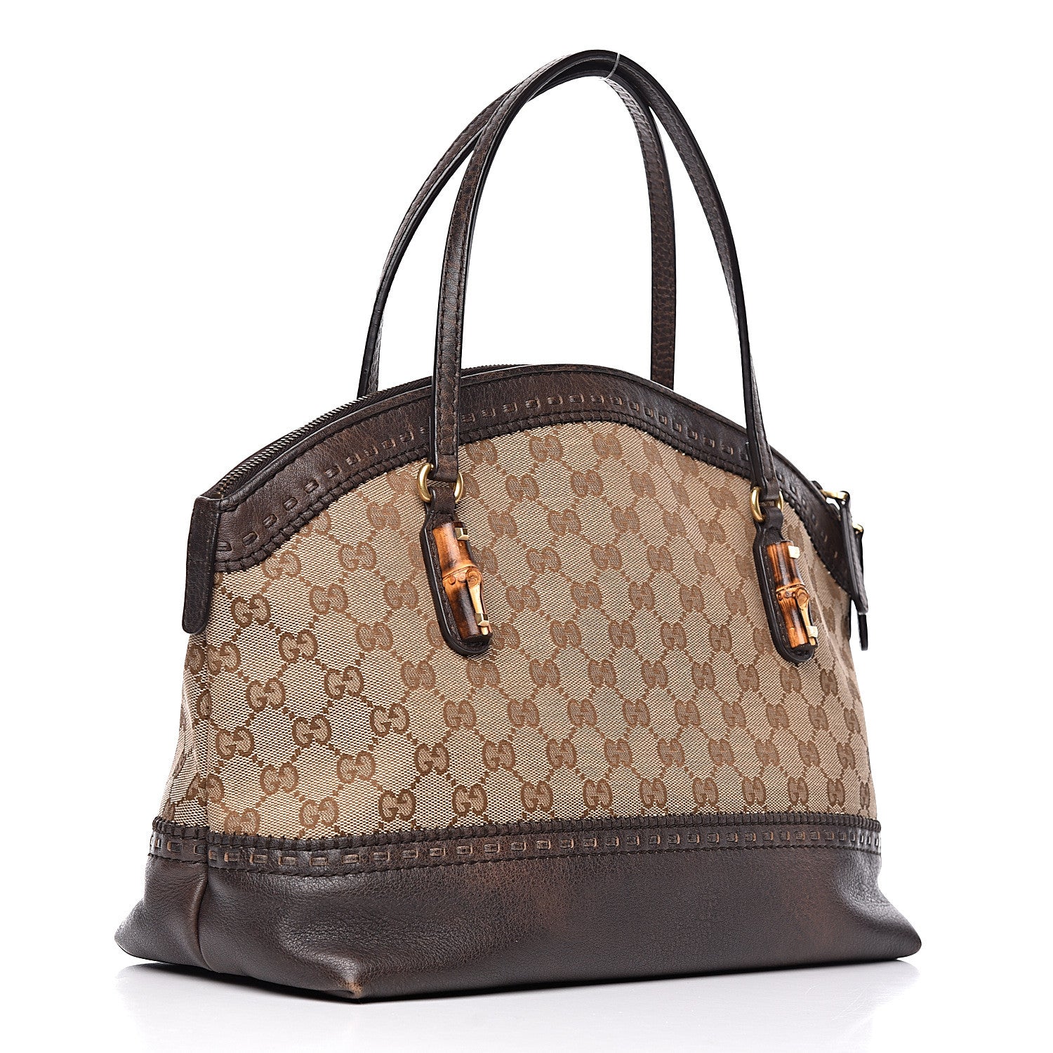 Gucci Monogram Laidback Crafty Dome Satchel Dark Brown 3 of 10