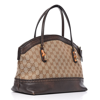 Gucci Monogram Laidback Crafty Dome Satchel Dark Brown 3 of 10