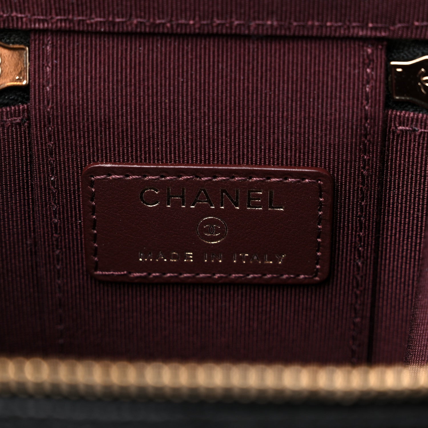 Chanel Caviar Quilted Mini Vanity Case With Chain Black 6 of 10