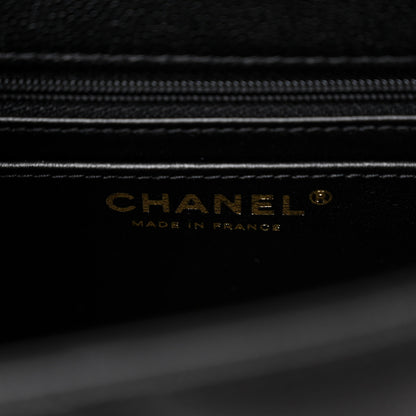 Chanel Caviar Quilted Medium Retro Twist Top Handle Flap Black 6 of 10