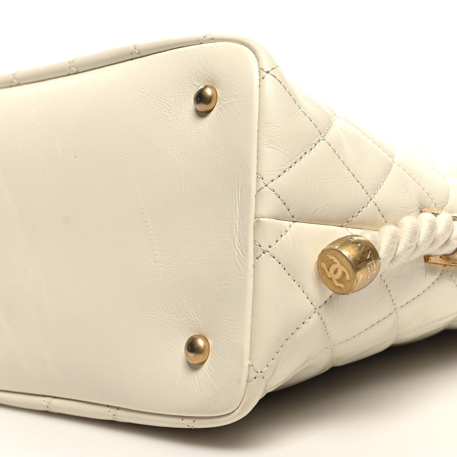 Chanel Crumpled Calfskin En Vogue Rope Hobo Bag White 10 of 11