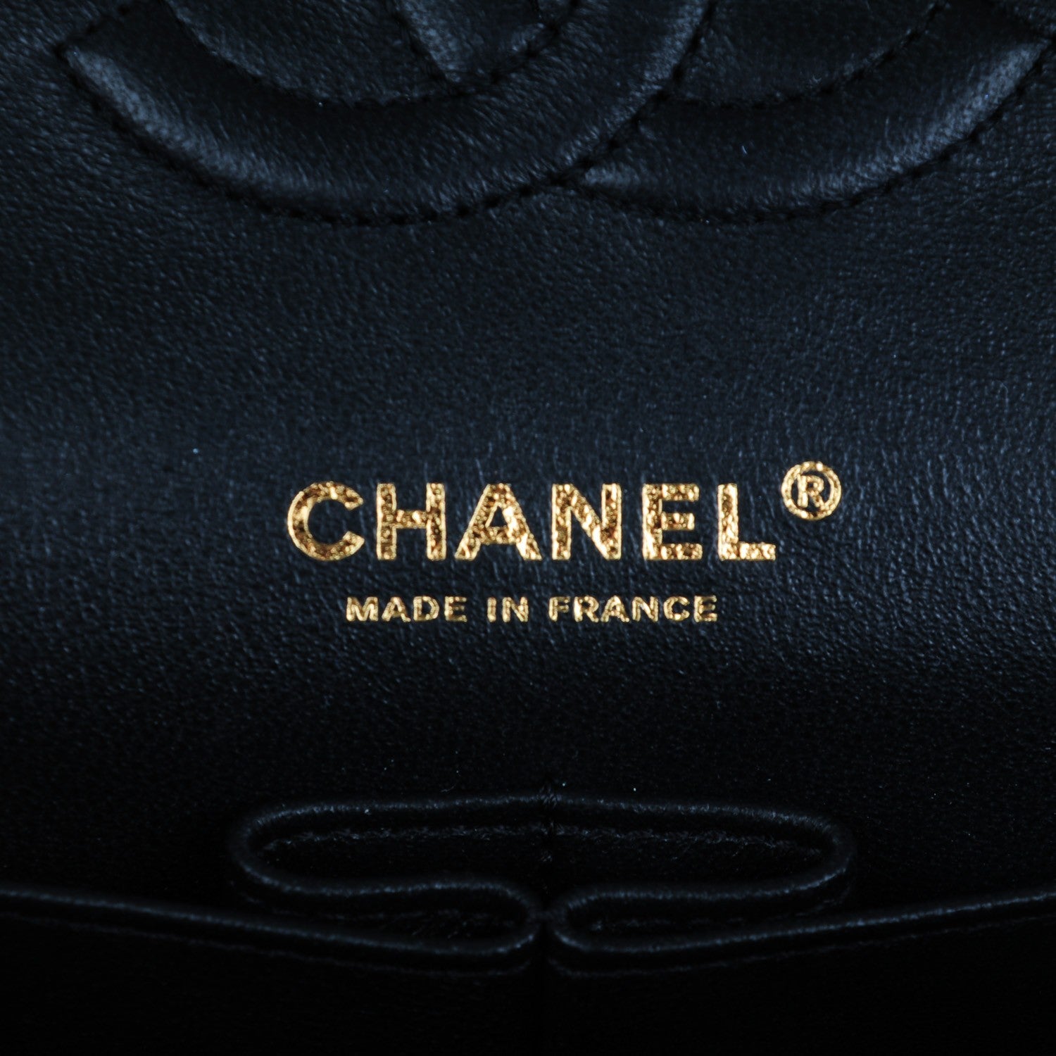 Chanel Lambskin Chevron Quilted Medium Double Flap Black 7 of 8